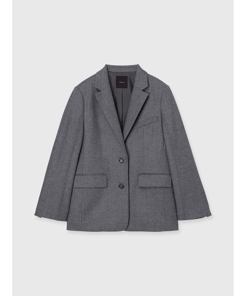 anuans(アニュアンス)の「ウールシングルオーバージャケット(テーラードジャケット・レディース・グレー・F)」の7枚目の写真