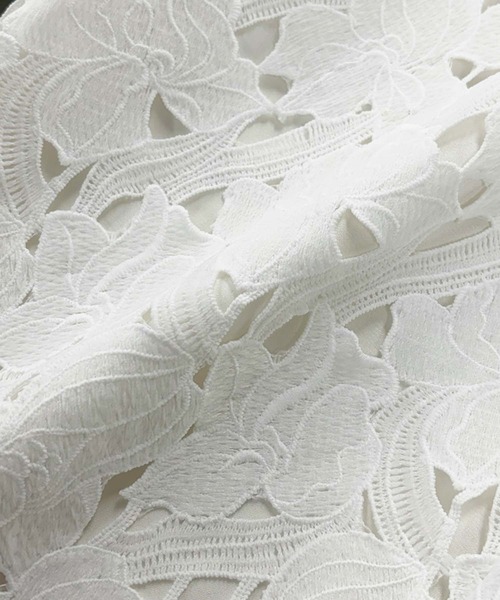 ELFRANK(エルフランク)の「【2026SS】セットアップ対応 ケミカルレース ワイドパンツ ウエストゴム(その他パンツ・レディース・オフホワイト/ブラック・M/L)」の19枚目の写真