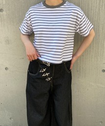 天竺ボーダーショートT