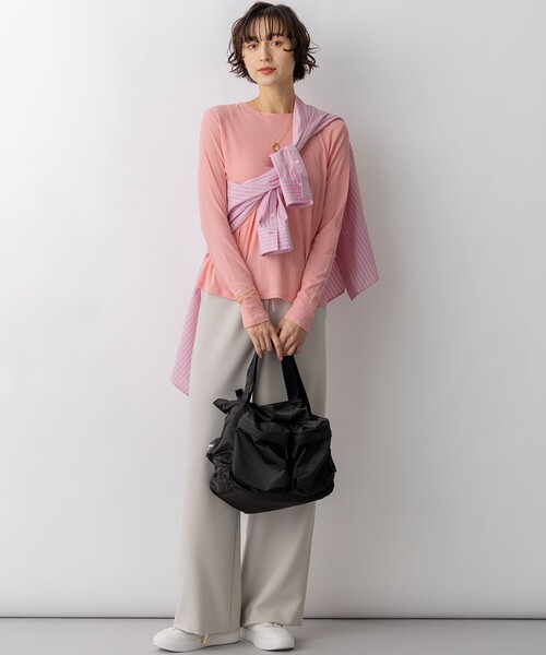 23区 S(ニジュウサンクチイサイサイズ)の「ストレッチダブルクロス ワイドパンツ(その他パンツ・レディース・ベージュ系/ブラック系・32/34/30)」の6枚目の写真