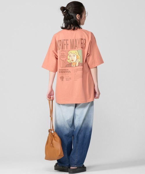 KRIFF MAYER Lady's Collection（クリフメイヤーレディースコレクション）の「【綿100%】バレルレッググラデーションパンツ（デニムパンツ・レディース・ダークブルー/ブラック/ライトブルー・MEDIUM/LARGE）」の6枚目の写真