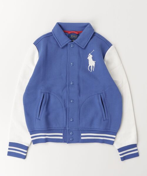 POLO RALPH LAUREN CHILDRENSWEAR(ポロ ラルフ ローレン チルドレンズウェア)の「Big Pony フリース ベースボール ジャケット(スタジャン・キッズ・マルチ・S/M/L/XL)」の2枚目の写真