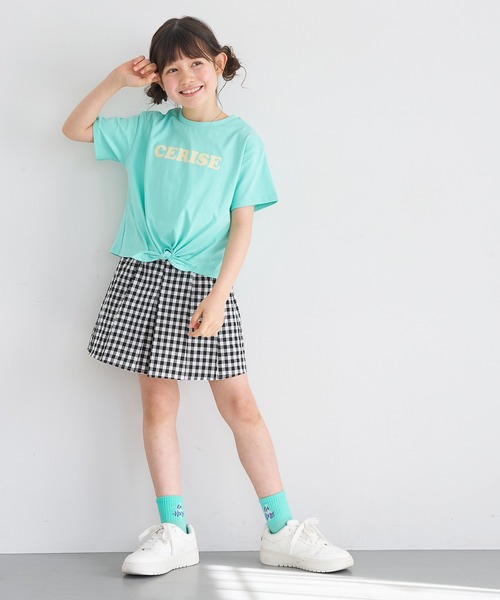 coca(coca)(コカ)の「キッズ ギンガムチェックプリーツスカート(スカート・キッズ・ブラック・150/140/130/120)」の14枚目の写真