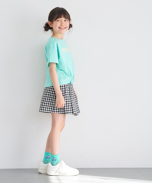 coca(coca)(コカ)の「キッズ ギンガムチェックプリーツスカート(スカート・キッズ・ブラック・150/140/130/120)」の16枚目の写真
