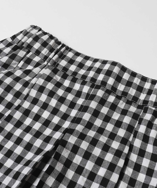 coca(coca)(コカ)の「キッズ ギンガムチェックプリーツスカート(スカート・キッズ・ブラック・150/140/130/120)」の3枚目の写真