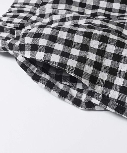 coca(coca)(コカ)の「キッズ ギンガムチェックプリーツスカート(スカート・キッズ・ブラック・150/140/130/120)」の4枚目の写真