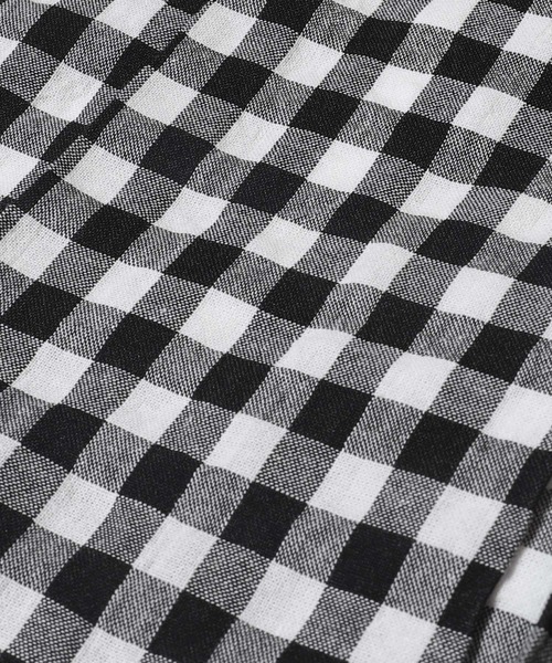 coca(coca)(コカ)の「キッズ ギンガムチェックプリーツスカート(スカート・キッズ・ブラック・150/140/130/120)」の6枚目の写真
