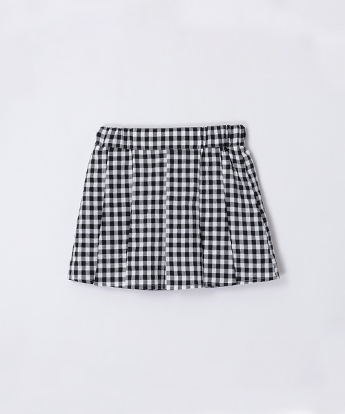 coca(coca)(コカ)の「キッズ ギンガムチェックプリーツスカート(スカート・キッズ・ブラック・150/140/130/120)」の7枚目の写真