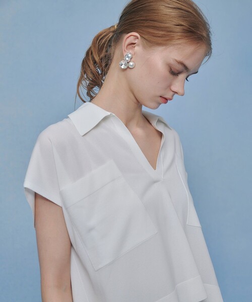 LOULOU WILLOUGHBY】ハイツイストスキッパープルオーバー（ニット