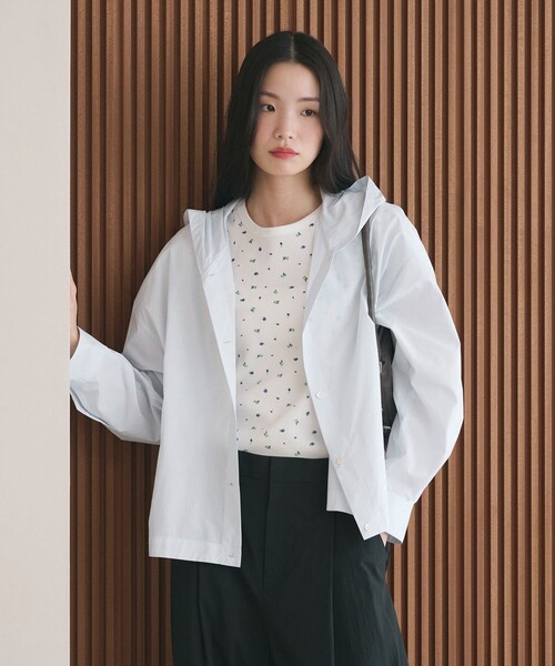BEAUTY&YOUTH UNITED ARROWS（ビューティーアンドユースユナイテッドアローズ）の「ポリエステルコットン フードシャツ（シャツ/ブラウス・レディース・ライトブルー/ベージュ/ダークグレー・FREE）」の13枚目の写真