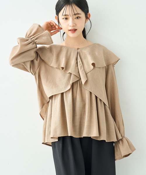 mil（ミル）の「キャミソール×ボレロセット マルチway ブラウス【586130】（シャツ/ブラウス・レディース・ブラック/アイボリー/モカ・S/XS）」の3枚目の写真