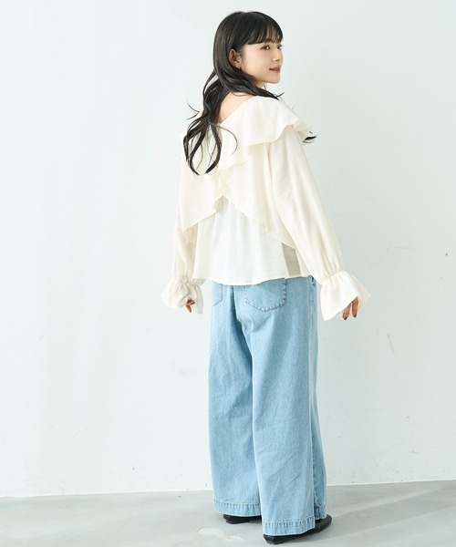 mil（ミル）の「キャミソール×ボレロセット マルチway ブラウス【586130】（シャツ/ブラウス・レディース・ブラック/アイボリー/モカ・S/XS）」の4枚目の写真