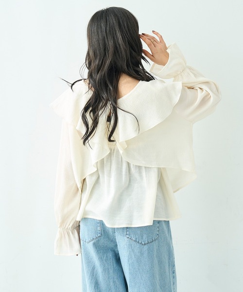 mil（ミル）の「キャミソール×ボレロセット マルチway ブラウス【586130】（シャツ/ブラウス・レディース・ブラック/アイボリー/モカ・S/XS）」の7枚目の写真