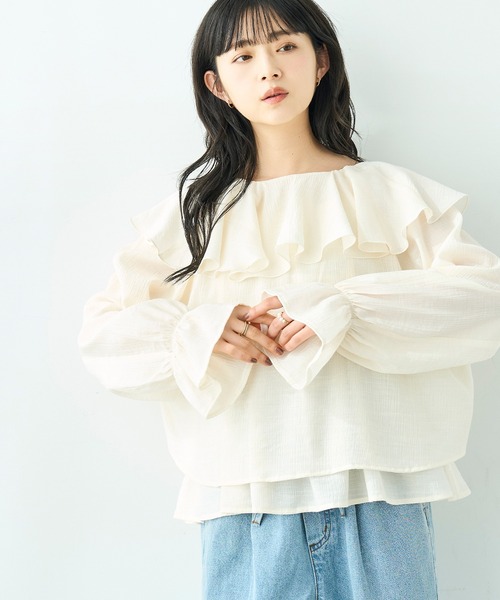 mil（ミル）の「キャミソール×ボレロセット マルチway ブラウス【586130】（シャツ/ブラウス・レディース・ブラック/アイボリー/モカ・S/XS）」の6枚目の写真