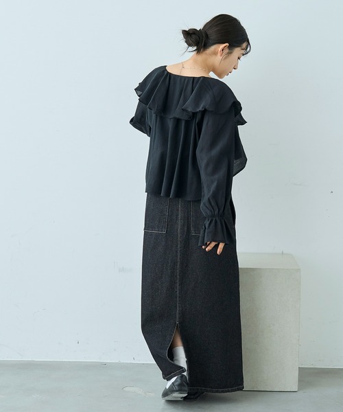 mil（ミル）の「キャミソール×ボレロセット マルチway ブラウス【586130】（シャツ/ブラウス・レディース・ブラック/アイボリー/モカ・S/XS）」の17枚目の写真