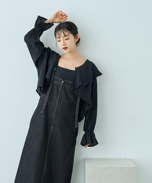 mil（ミル）の「キャミソール×ボレロセット マルチway ブラウス【586130】（シャツ/ブラウス・レディース・ブラック/アイボリー/モカ・S/XS）」の19枚目の写真