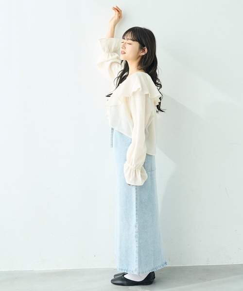 mil（ミル）の「キャミソール×ボレロセット マルチway ブラウス【586130】（シャツ/ブラウス・レディース・ブラック/アイボリー/モカ・S/XS）」の10枚目の写真