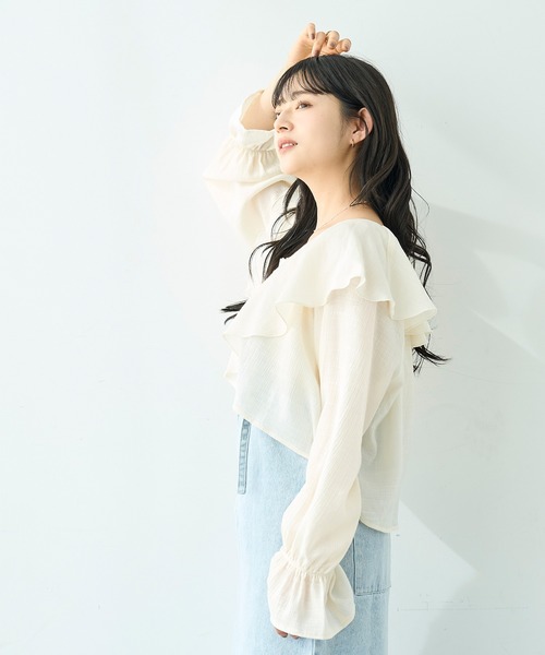 mil（ミル）の「キャミソール×ボレロセット マルチway ブラウス【586130】（シャツ/ブラウス・レディース・ブラック/アイボリー/モカ・S/XS）」の12枚目の写真