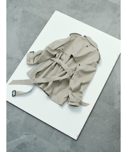 anuans（アニュアンス）の「ハーフオーバートレンチコート（トレンチコート・レディース・ベージュ/ネイビー/ブラウン・MEDIUM/SMALL）」の22枚目の写真