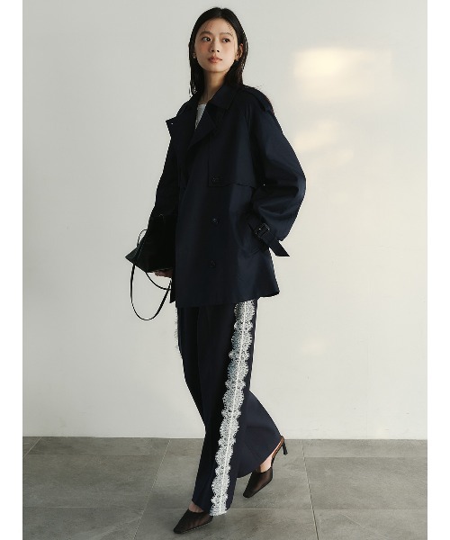 ハーフオーバートレンチコート（トレンチコート）｜anuans（ア