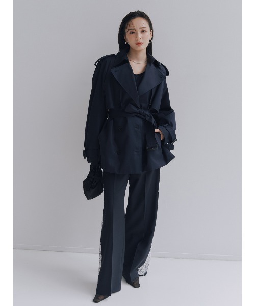 ハーフオーバートレンチコート（トレンチコート）｜anuans（ア