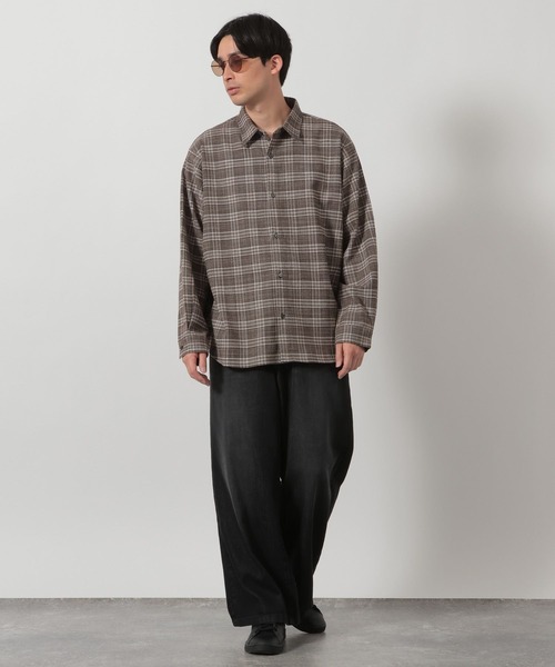 LAKOLE(ラコレ)の「メランジチェック長袖シャツ / 643811(シャツ/ブラウス・メンズ・ブルー/ベージュ・MEDIUM/LARGE)」の3枚目の写真