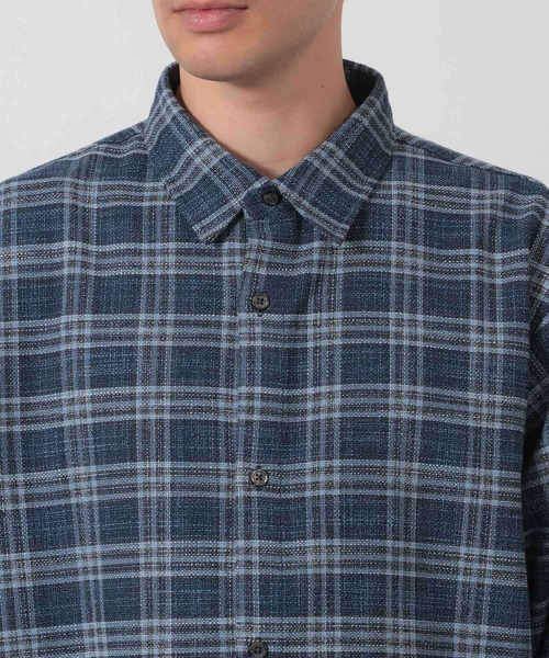 LAKOLE(ラコレ)の「メランジチェック長袖シャツ / 643811(シャツ/ブラウス・メンズ・ブルー/ベージュ・MEDIUM/LARGE)」の8枚目の写真