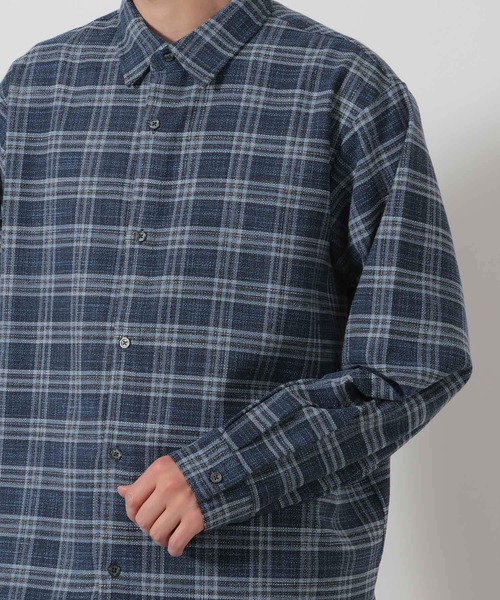 LAKOLE(ラコレ)の「メランジチェック長袖シャツ / 643811(シャツ/ブラウス・メンズ・ブルー/ベージュ・MEDIUM/LARGE)」の9枚目の写真