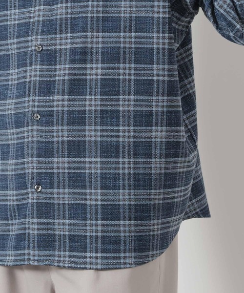 LAKOLE(ラコレ)の「メランジチェック長袖シャツ / 643811(シャツ/ブラウス・メンズ・ブルー/ベージュ・MEDIUM/LARGE)」の10枚目の写真
