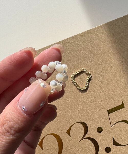 CAPRICIEUX LE'MAGE（カプリシューレマージュ）の「〈GOLDY/ゴールディ〉ビーズチェーンSETリング（ネックレス・レディース・シルバー/ゴールド・FREE）」の7枚目の写真