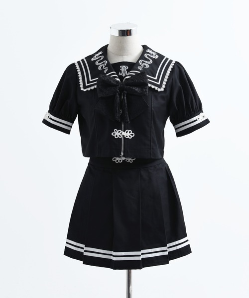TRAVAS TOKYO(トラバス トウキョウ)の「『TRAVAS TOKYO/トラバス トーキョー』セーラーチャイナセットアップ(セットアップ・レディース・ブラック×パープル/ブラック×ホワイト・L/M)」の17枚目の写真