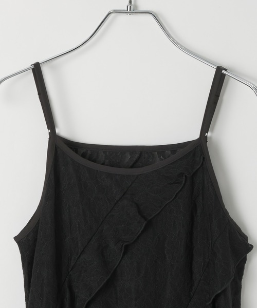 PAGEBOY（ページボーイ）の「カットレースキャミワンピース（チュニック・レディース・オフホワイト/ブラック・FREE）」の16枚目の写真