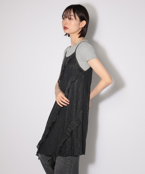 PAGEBOY（ページボーイ）の「カットレースキャミワンピース（チュニック・レディース・オフホワイト/ブラック・FREE）」の14枚目の写真