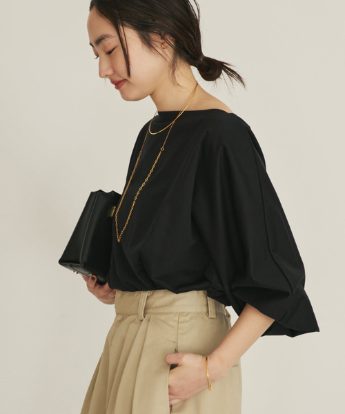 plage（プラージュ）の「dolman jersey プルオーバー（Tシャツ/カットソー・レディース・ブラック/ホワイト・FREE）」の2枚目の写真