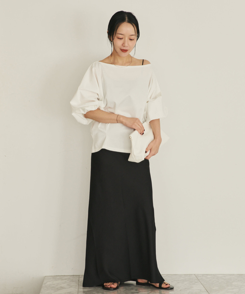plage（プラージュ）の「dolman jersey プルオーバー（Tシャツ/カットソー・レディース・ブラック/ホワイト・FREE）」の4枚目の写真