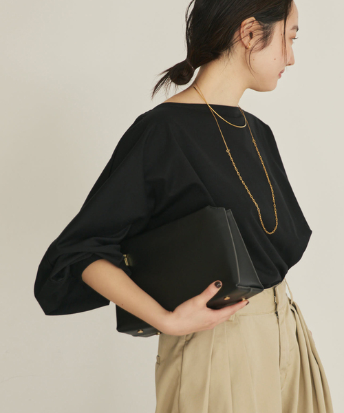 plage（プラージュ）の「dolman jersey プルオーバー（Tシャツ/カットソー・レディース・ブラック/ホワイト・FREE）」の9枚目の写真