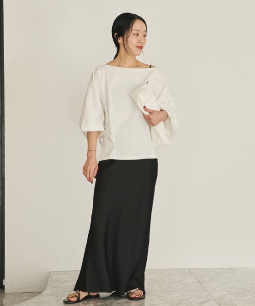 plage（プラージュ）の「dolman jersey プルオーバー（Tシャツ/カットソー・レディース・ブラック/ホワイト・FREE）」の11枚目の写真