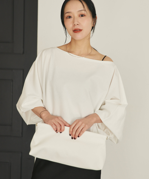 plage（プラージュ）の「dolman jersey プルオーバー（Tシャツ/カットソー・レディース・ブラック/ホワイト・FREE）」の14枚目の写真