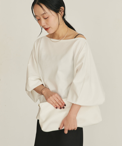 plage（プラージュ）の「dolman jersey プルオーバー（Tシャツ/カットソー・レディース・ブラック/ホワイト・FREE）」の15枚目の写真