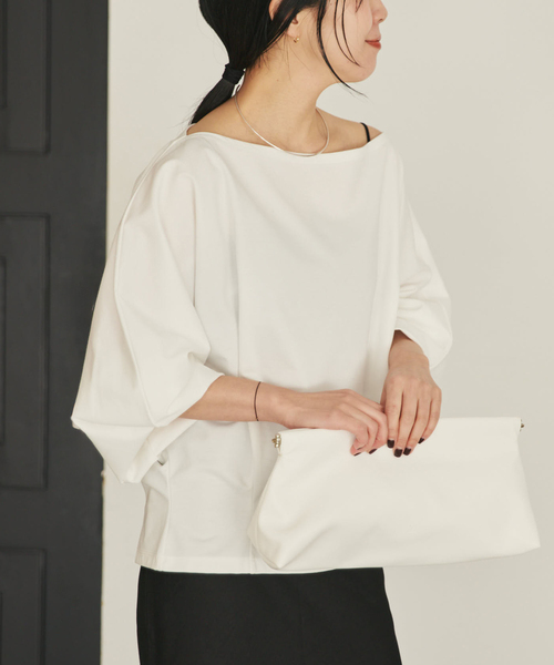 plage（プラージュ）の「dolman jersey プルオーバー（Tシャツ/カットソー・レディース・ブラック/ホワイト・FREE）」の16枚目の写真