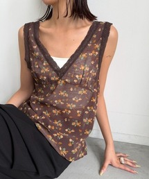 AIC. | レースパイピングシアーフラワートップス(タンクトップ)