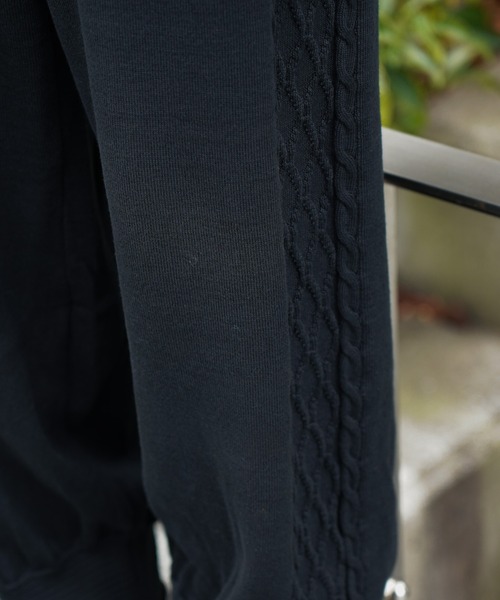 HARVESTY（ハーベスティ）の「HARVESTY/ハーベスティー CABLE SIDE KNIT PANTSケーブルサイドニットパンツ（その他パンツ・レディース・オリーブ/ブラック・1/2）」の5枚目の写真