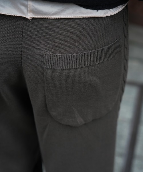 HARVESTY（ハーベスティ）の「HARVESTY/ハーベスティー CABLE SIDE KNIT PANTSケーブルサイドニットパンツ（その他パンツ・レディース・オリーブ/ブラック・1/2）」の10枚目の写真