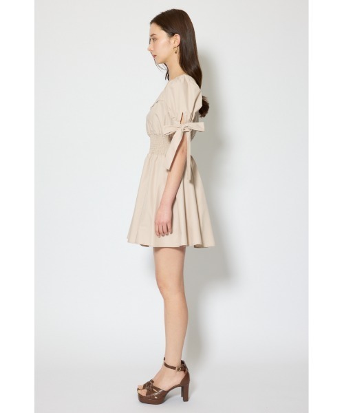 rienda(リエンダ)の「【ひとめ惚れワンピ】リボンスリーブフレアミニワンピース 春服(ワンピース・レディース・ブラック/マルチ/ベージュ・SMALL/MEDIUM)」の19枚目の写真