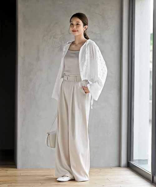 rps（アールピーエス）の「レース透かし編みパーカー（パーカー・レディース・オフホワイト/ブラック系その他2/ブラック/ホワイト系その他2・フリー）」の5枚目の写真