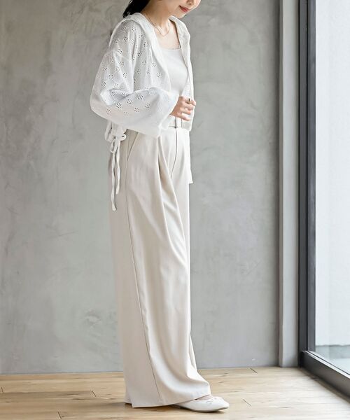 rps（アールピーエス）の「レース透かし編みパーカー（パーカー・レディース・オフホワイト/ブラック系その他2/ブラック/ホワイト系その他2・フリー）」の8枚目の写真