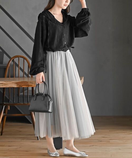 rps（アールピーエス）の「レース透かし編みパーカー（パーカー・レディース・オフホワイト/ブラック系その他2/ブラック/ホワイト系その他2・フリー）」の16枚目の写真