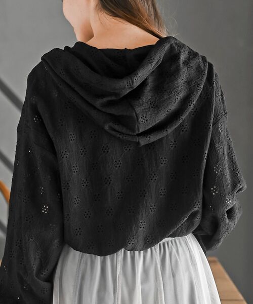 rps（アールピーエス）の「レース透かし編みパーカー（パーカー・レディース・オフホワイト/ブラック系その他2/ブラック/ホワイト系その他2・フリー）」の19枚目の写真