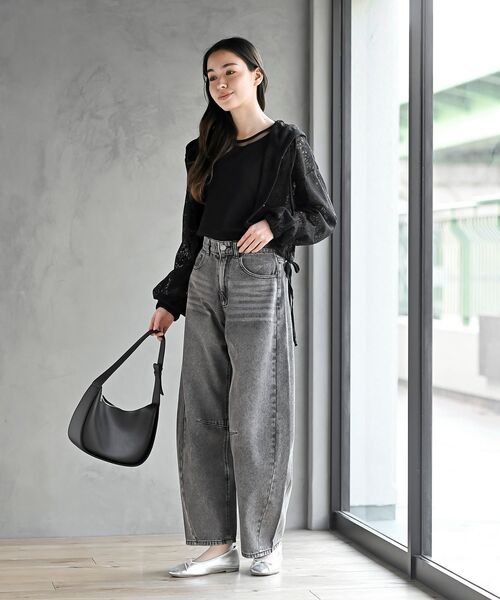 rps（アールピーエス）の「レース透かし編みパーカー（パーカー・レディース・オフホワイト/ブラック系その他2/ブラック/ホワイト系その他2・フリー）」の21枚目の写真