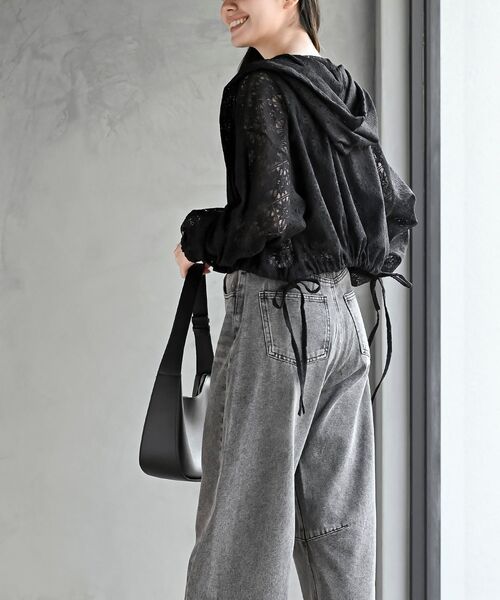 rps（アールピーエス）の「レース透かし編みパーカー（パーカー・レディース・オフホワイト/ブラック系その他2/ブラック/ホワイト系その他2・フリー）」の22枚目の写真